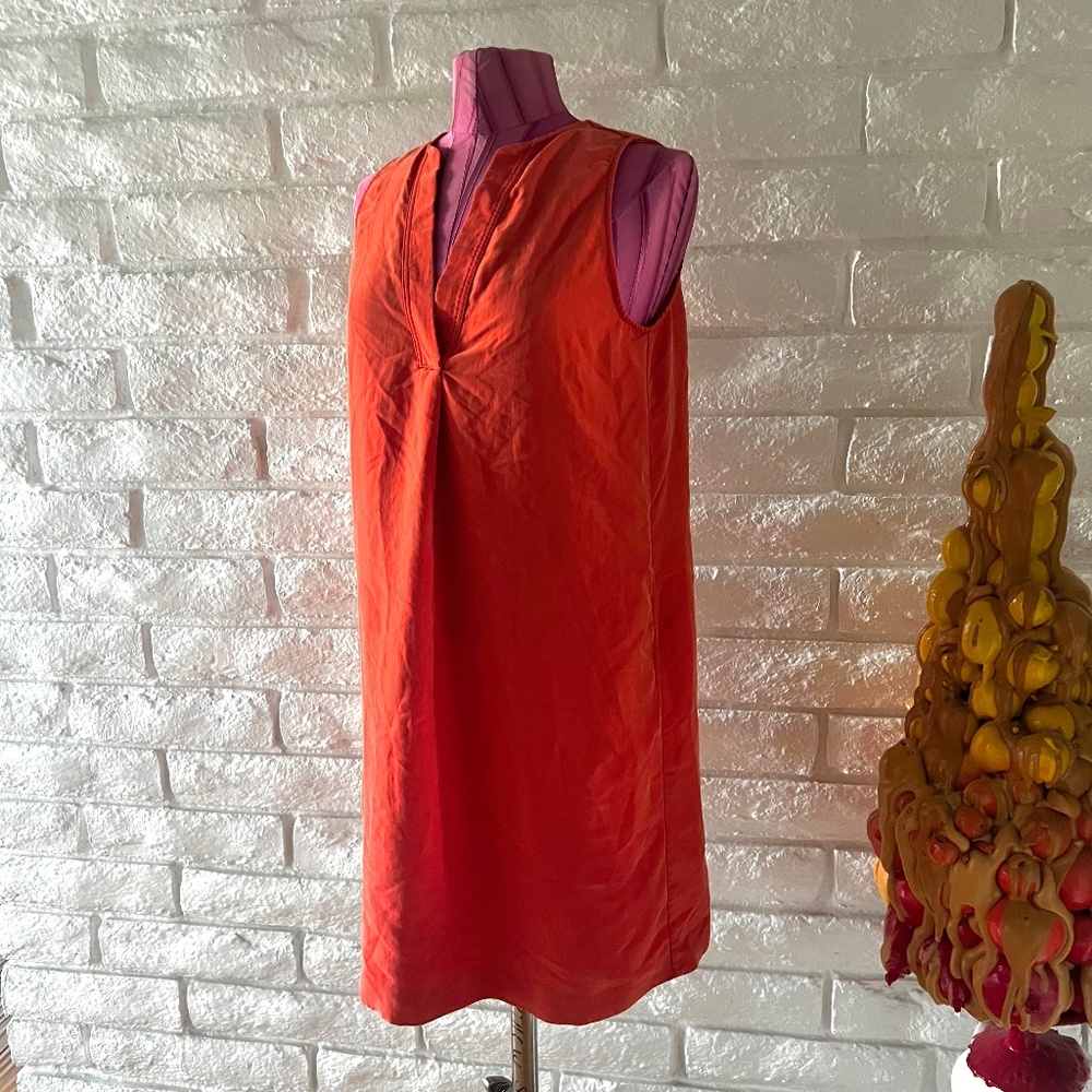 Mango Orange Sleeveless Dress Size Large - Picture 5 of 6